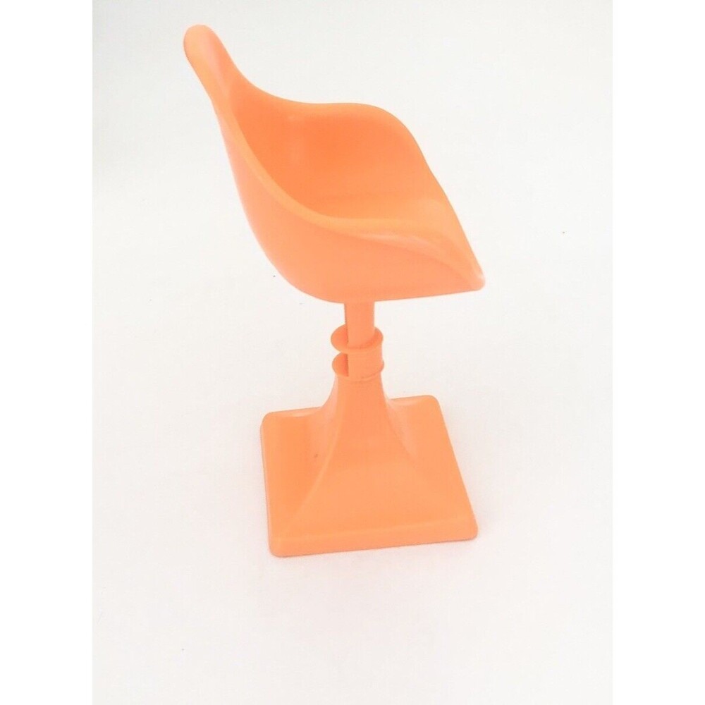 2018 Barbie Dreamhouse Orange Chair Stool Replacement Part Dollhouse Furniture